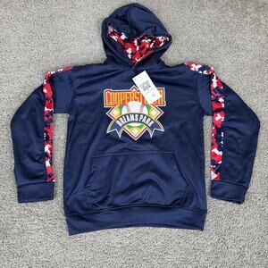 Cooperstown Dreams Park Sweatshirt Boys XL Blue Baseball Hoodie Pullover Graphic
